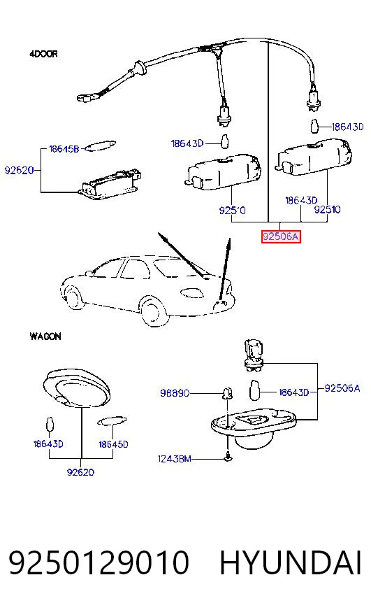 Фонарь подсветки заднего номерного знака Hyundai Sonata 4 EF
