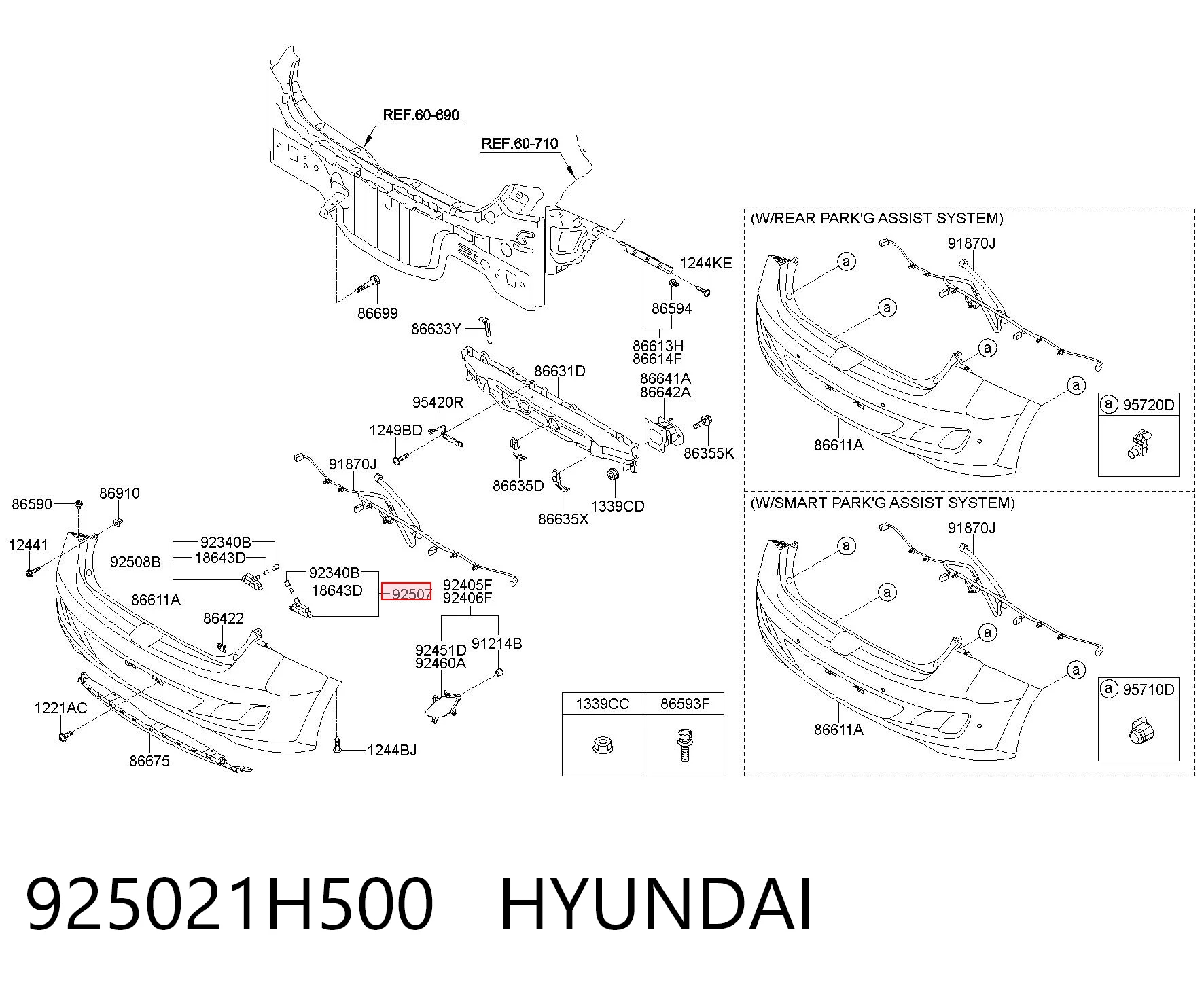 925021H500 Hyundai/Kia Фонарь освещения номера