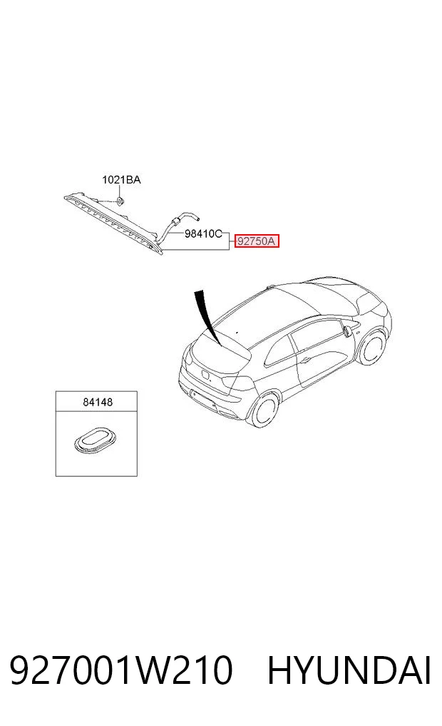 927001W210 Hyundai/Kia Фонарь сигнальный