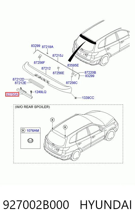 927002B000 Hyundai/Kia Фонарь сигнальный