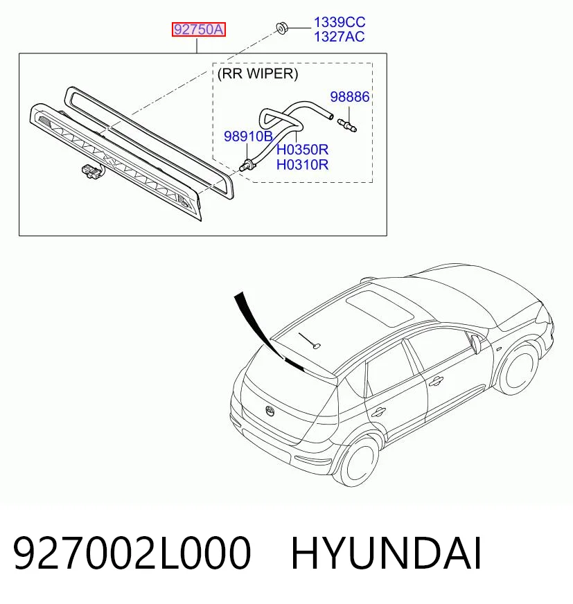 927002L000 Hyundai/Kia Фонарь сигнальный