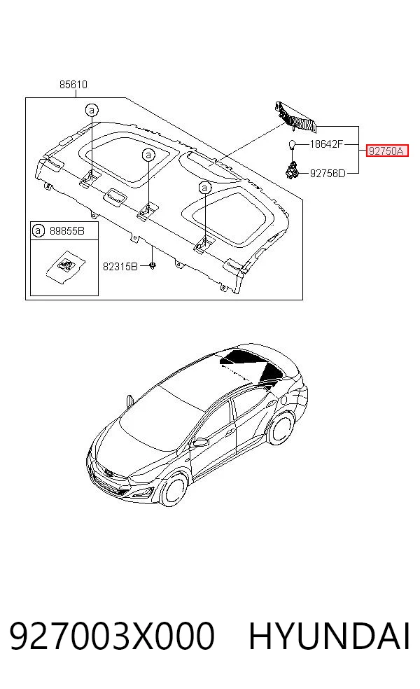 927003X000 Hyundai/Kia Фонарь сигнальный