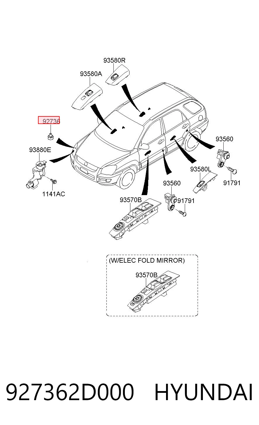 927362D000 Hyundai/Kia 