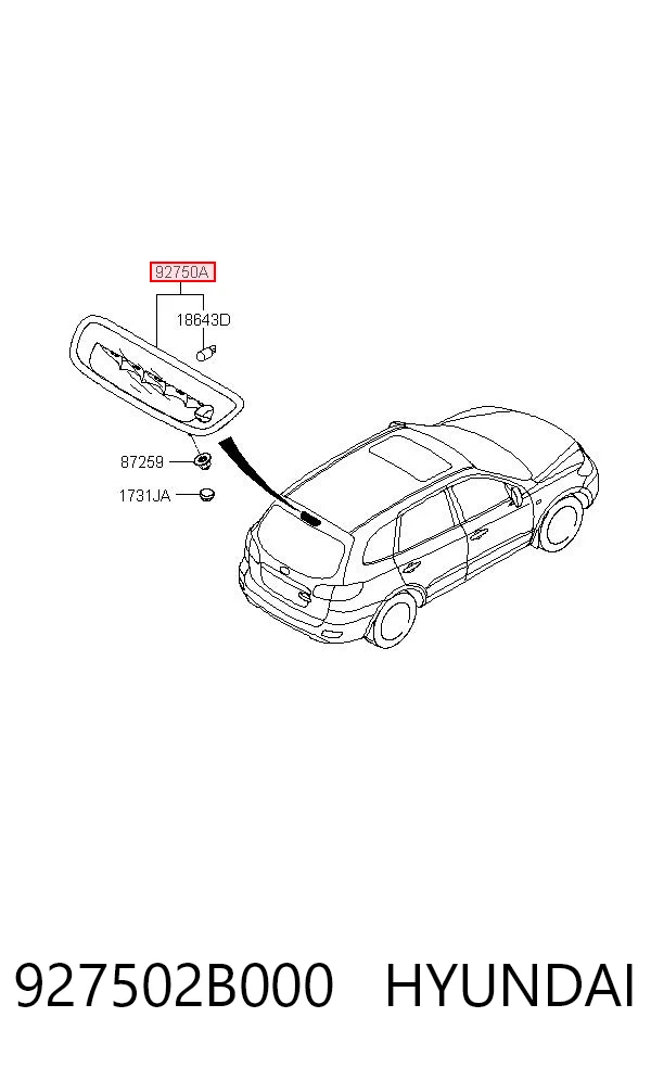 927502B000 Hyundai/Kia Фонарь сигнальный