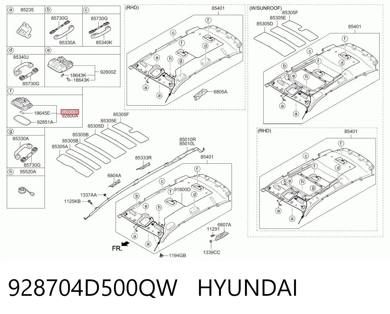 928704D500QW Hyundai/Kia 