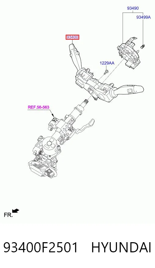 Переключатель подрулевой, в сборе Hyundai Elantra 6 AD