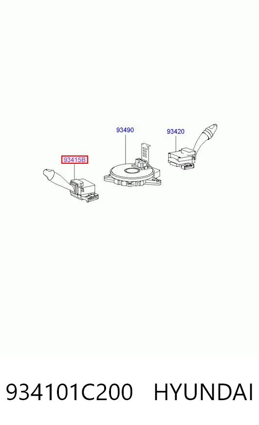934101C200 Hyundai/Kia Левый подрулевой переключатель