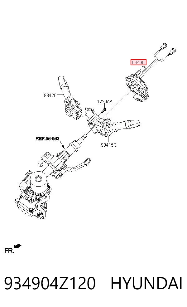 934904Z120 Hyundai/Kia Кольцо подушки безопасности