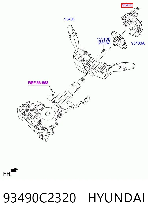 93490C2320 Hyundai/Kia Кольцо подушки безопасности
