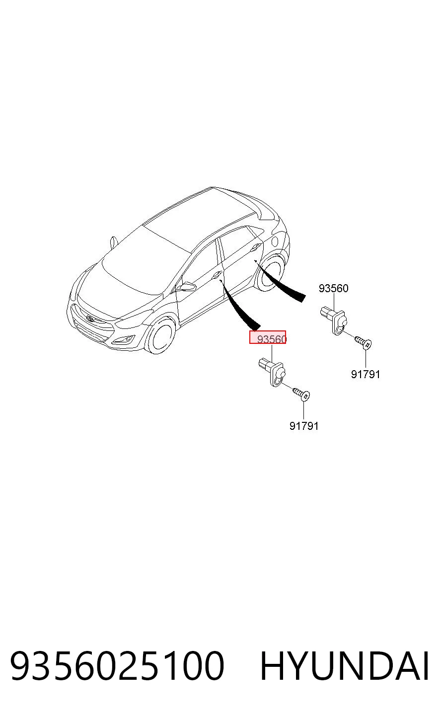 9356025100 Hyundai/Kia Концевик