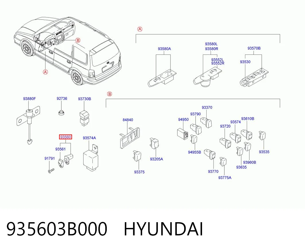 935603B100 Chrysler Концевик