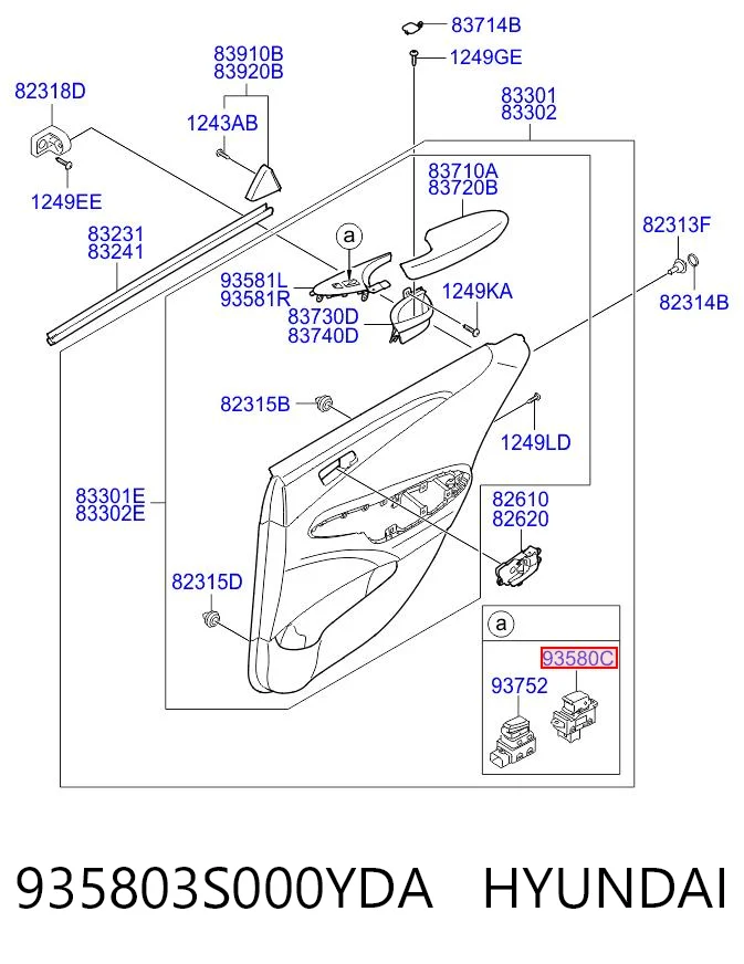 935803S000YDA Hyundai/Kia 