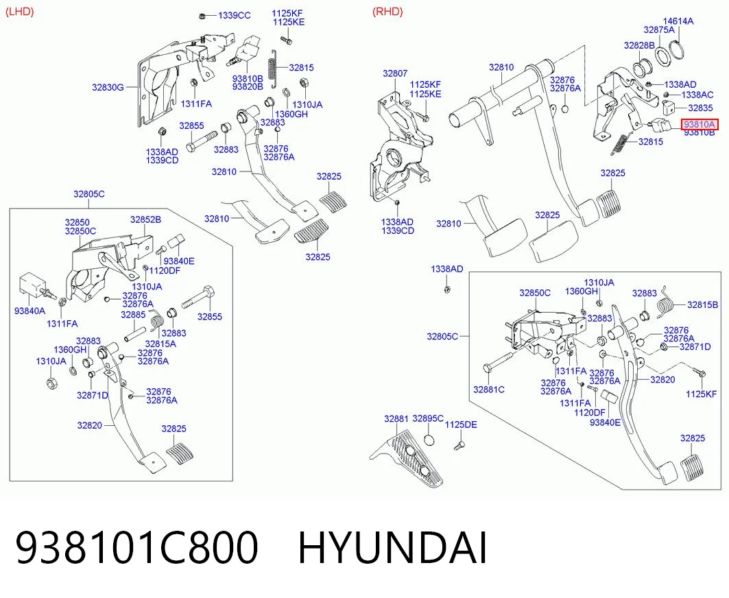 938101C800 Hyundai/Kia Датчик тормоза