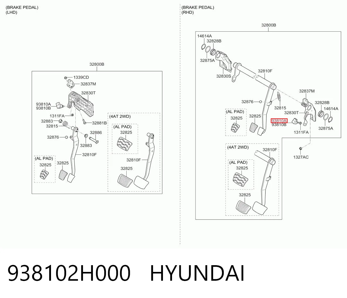 938102H000 Hyundai/Kia Датчик тормоза