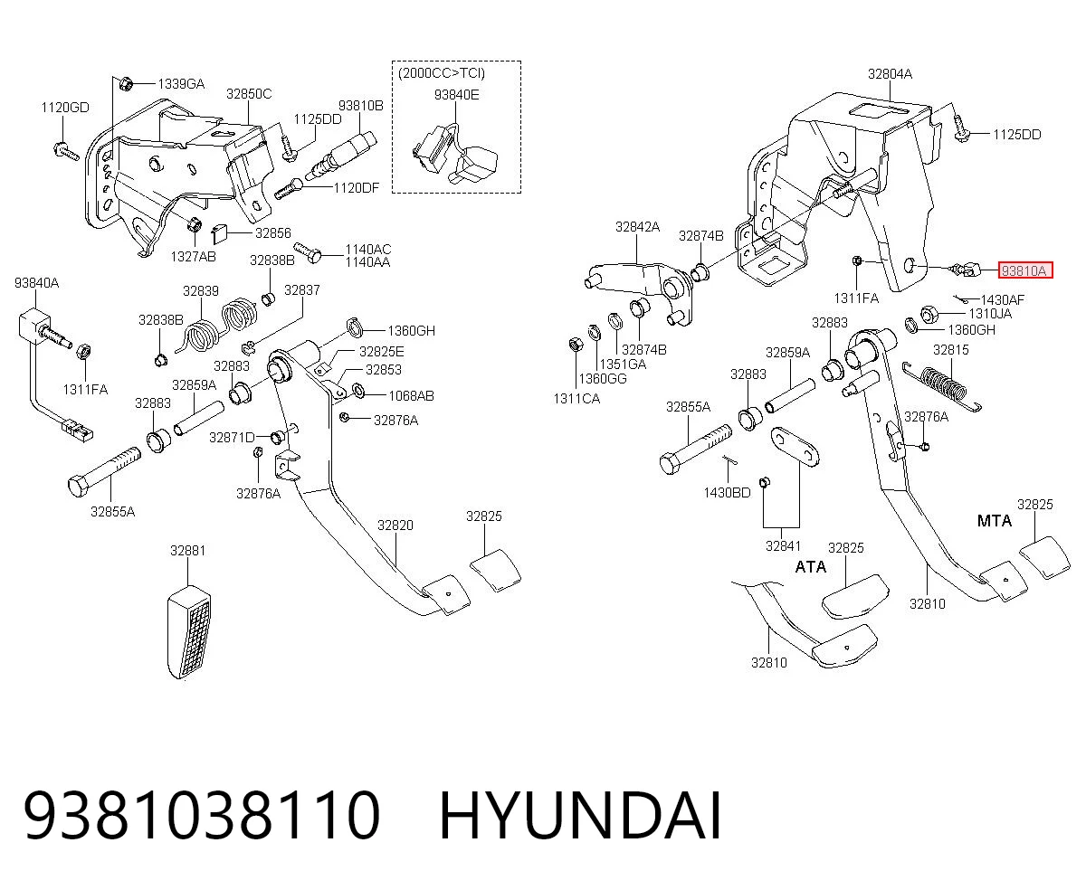 9381038110 Hyundai/Kia Датчик тормоза