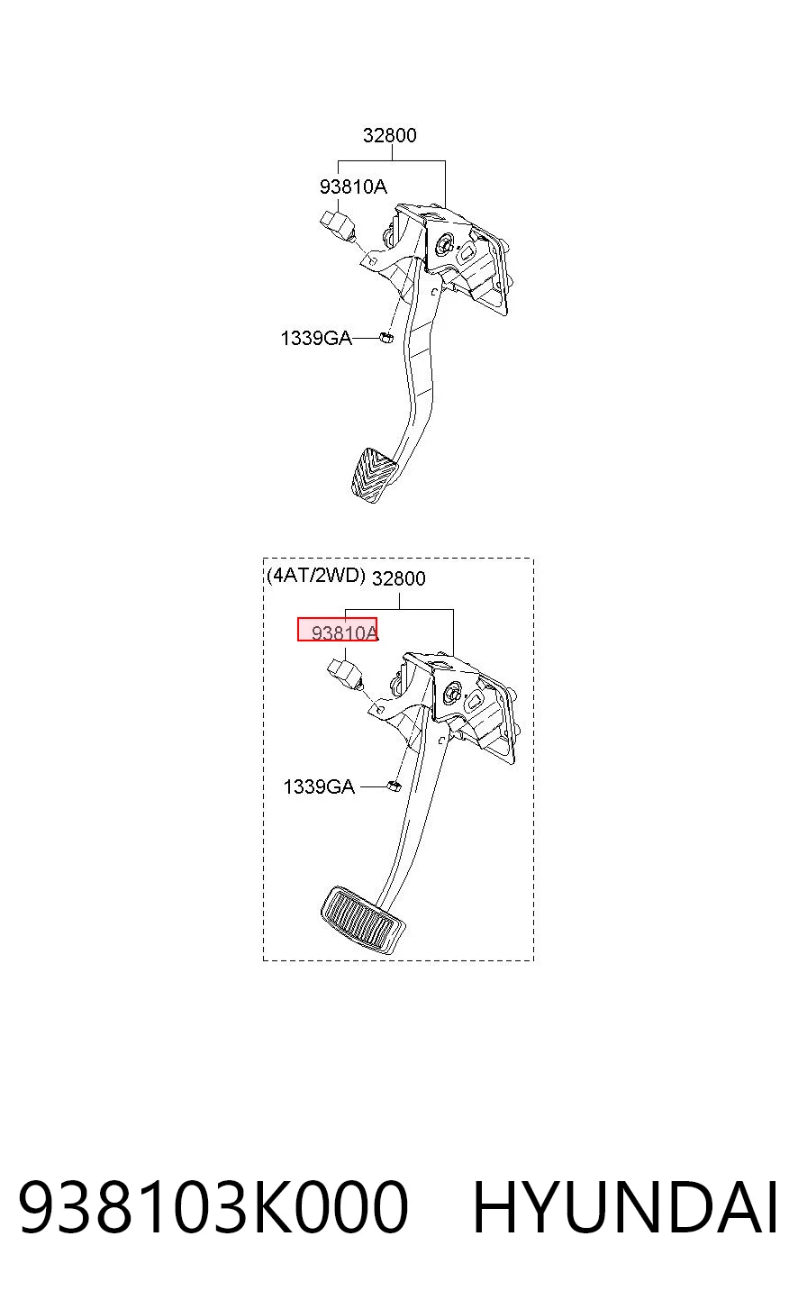 938103K000 Hyundai/Kia Датчик тормоза