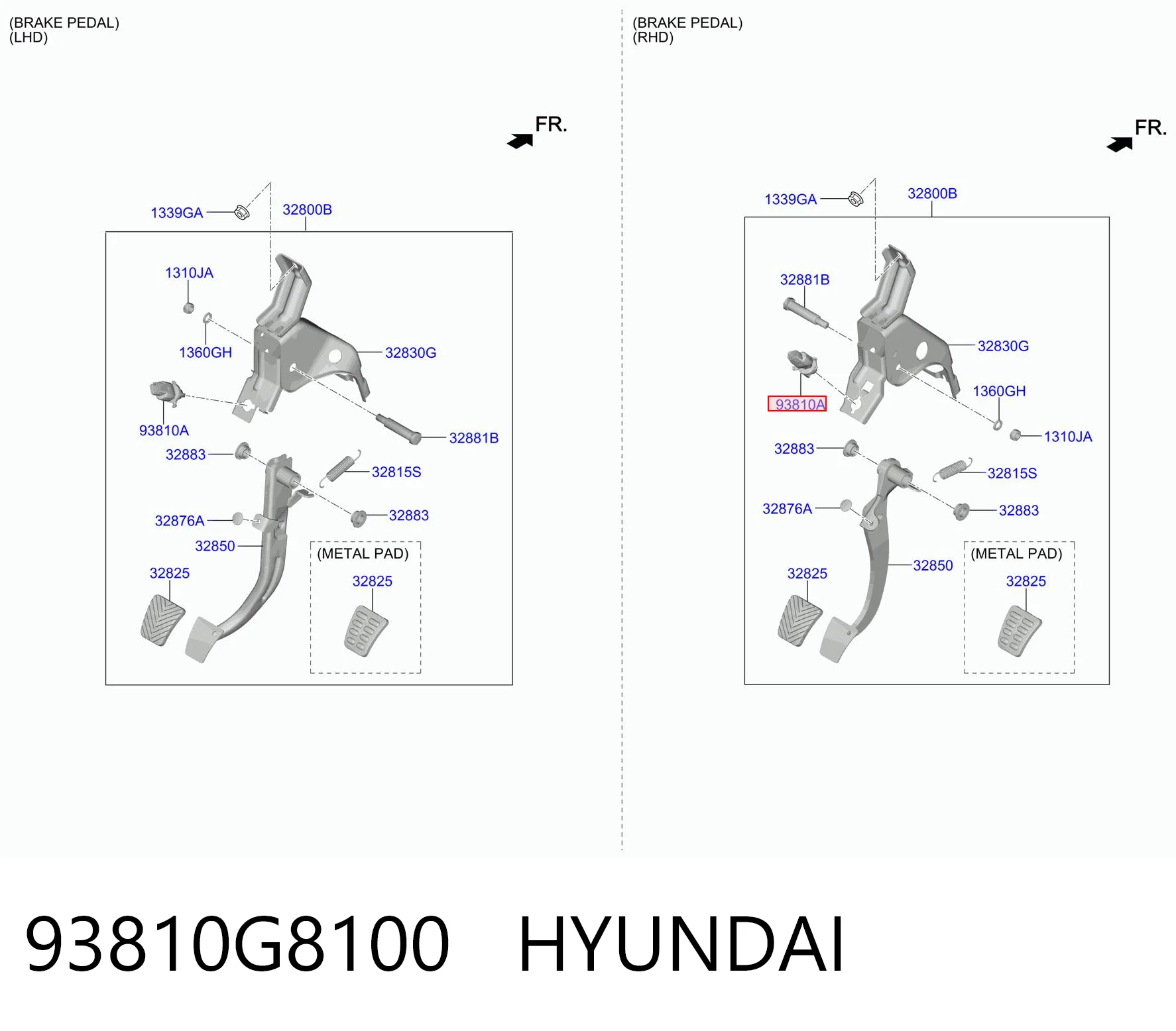 93810G8100 Hyundai/Kia Датчик тормоза