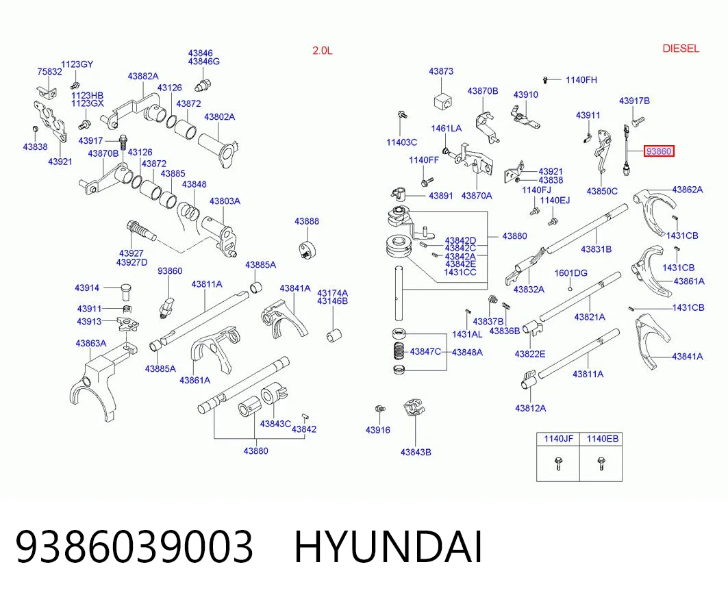 9386039003 Hyundai/Kia Датчик включения фонарей заднего хода