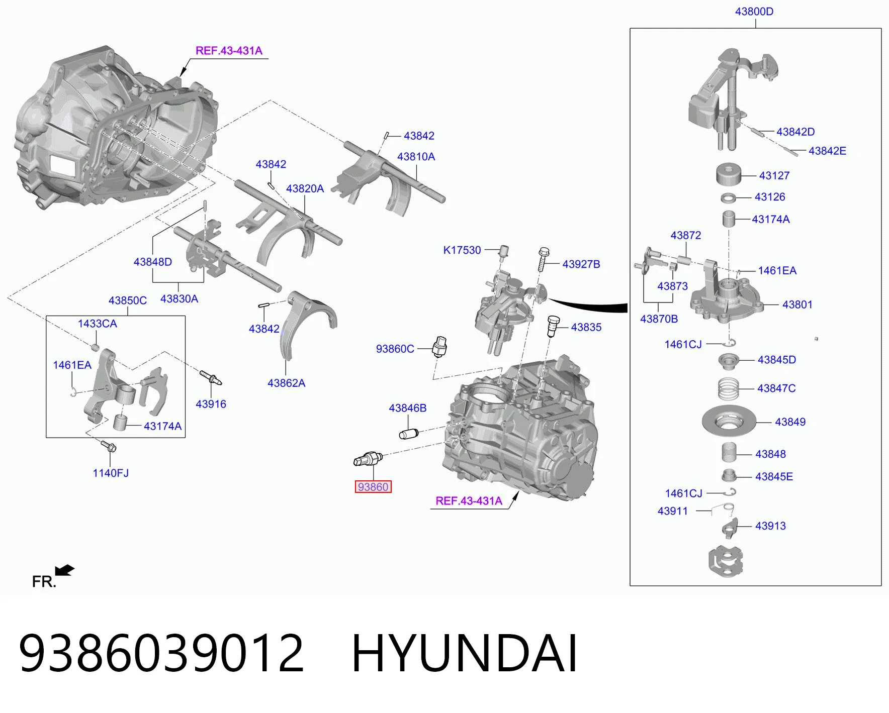 9386039012 Hyundai/Kia Датчик включения фонарей заднего хода