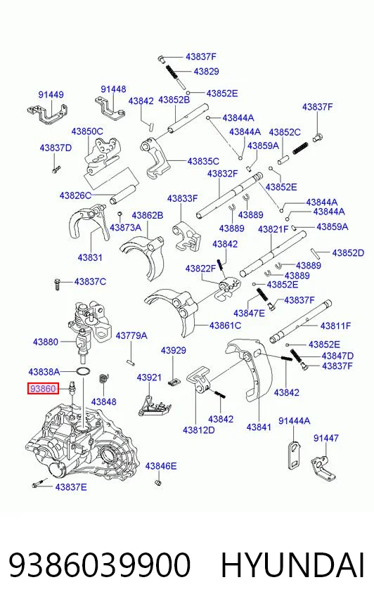 9386039900 Hyundai/Kia Датчик включения фонарей заднего хода