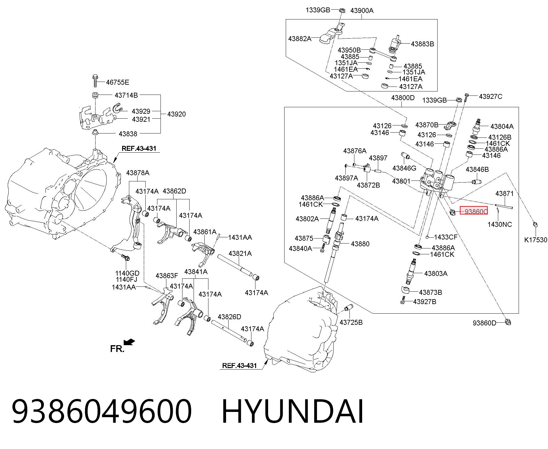 9386049600 Hyundai/Kia Датчик включения фонарей заднего хода