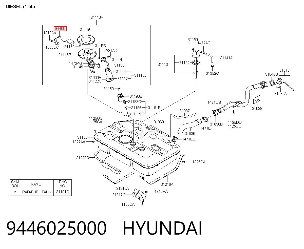 Датчик уровня топлива в баке на Hyundai Accent II LC