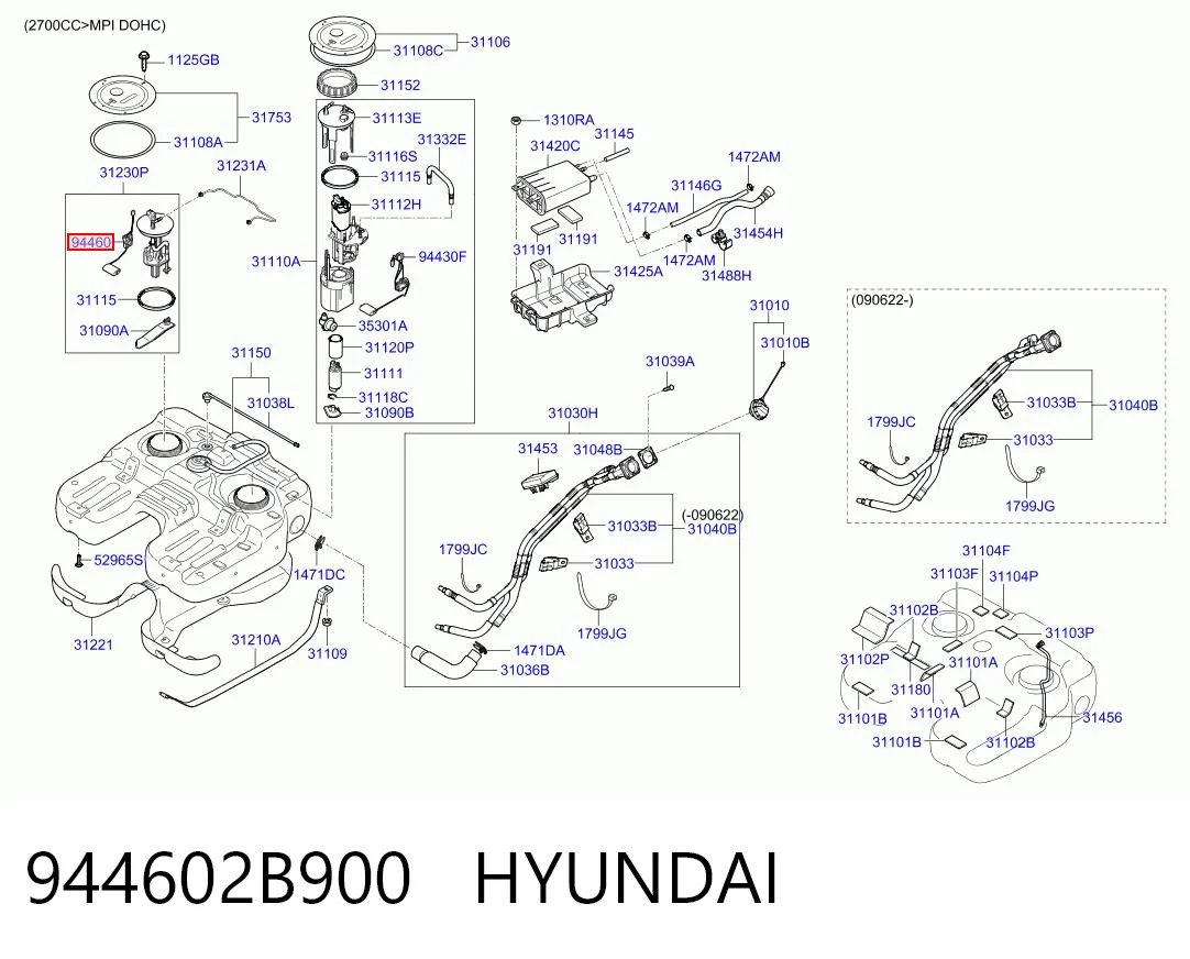944602B900 Hyundai/Kia Датчик уровня топлива в баке