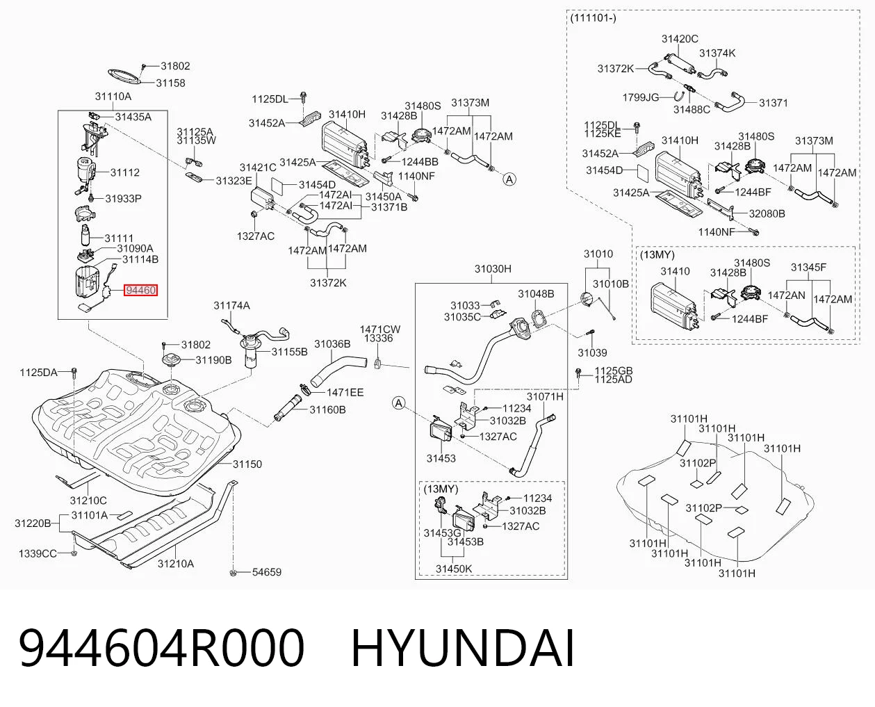 944604R000 Hyundai/Kia Датчик уровня топлива в баке