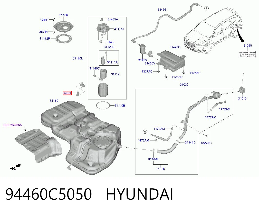 94460C5050 Hyundai/Kia Датчик уровня топлива в баке