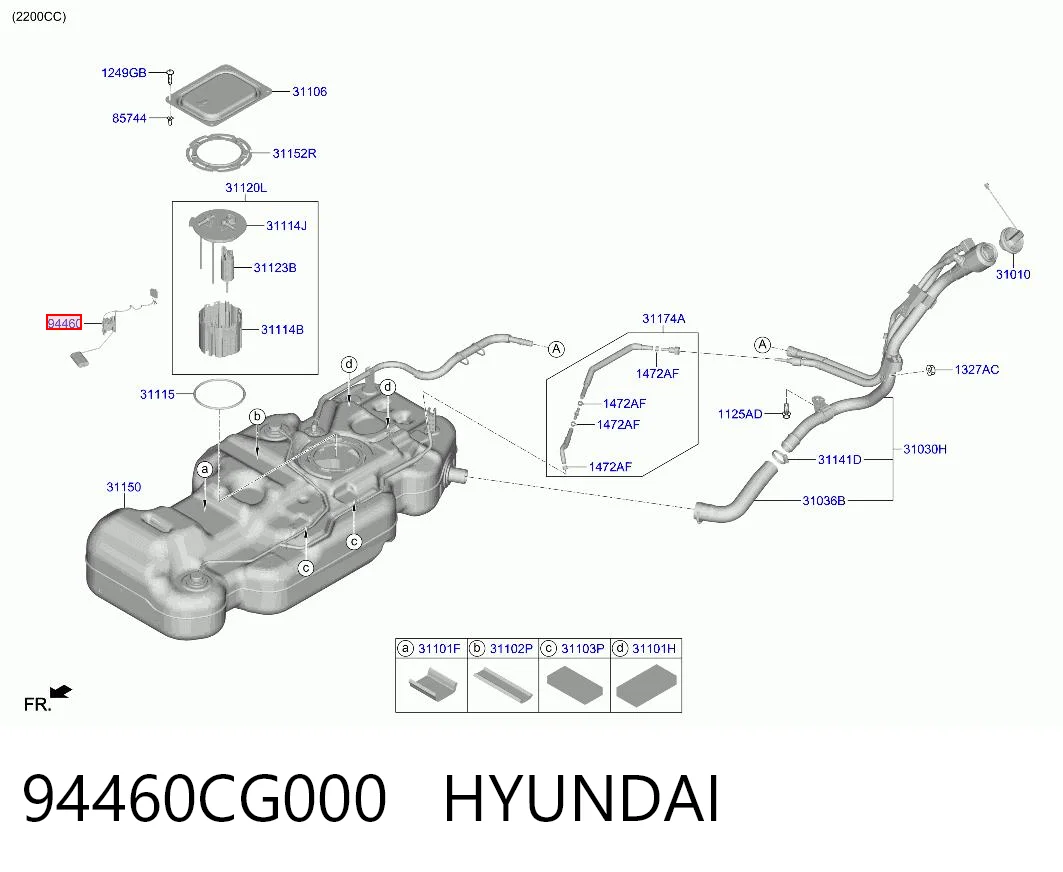 94460CG000 Hyundai/Kia Датчик уровня топлива в баке