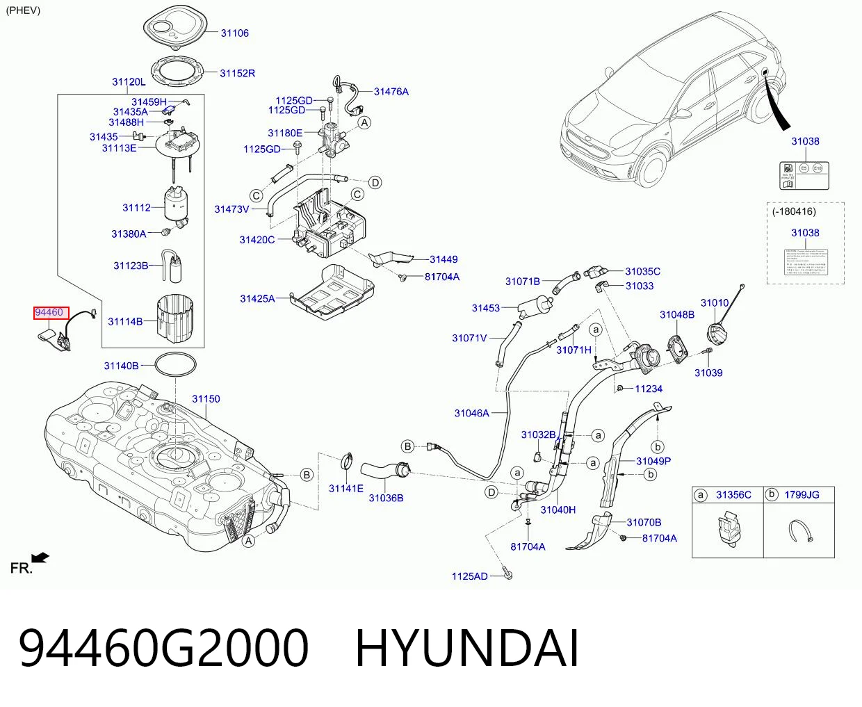 94460G2000 Hyundai/Kia Датчик уровня топлива в баке