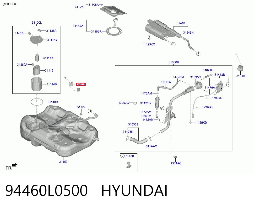 Датчик уровня топлива в баке Hyundai Sonata 8 DN8