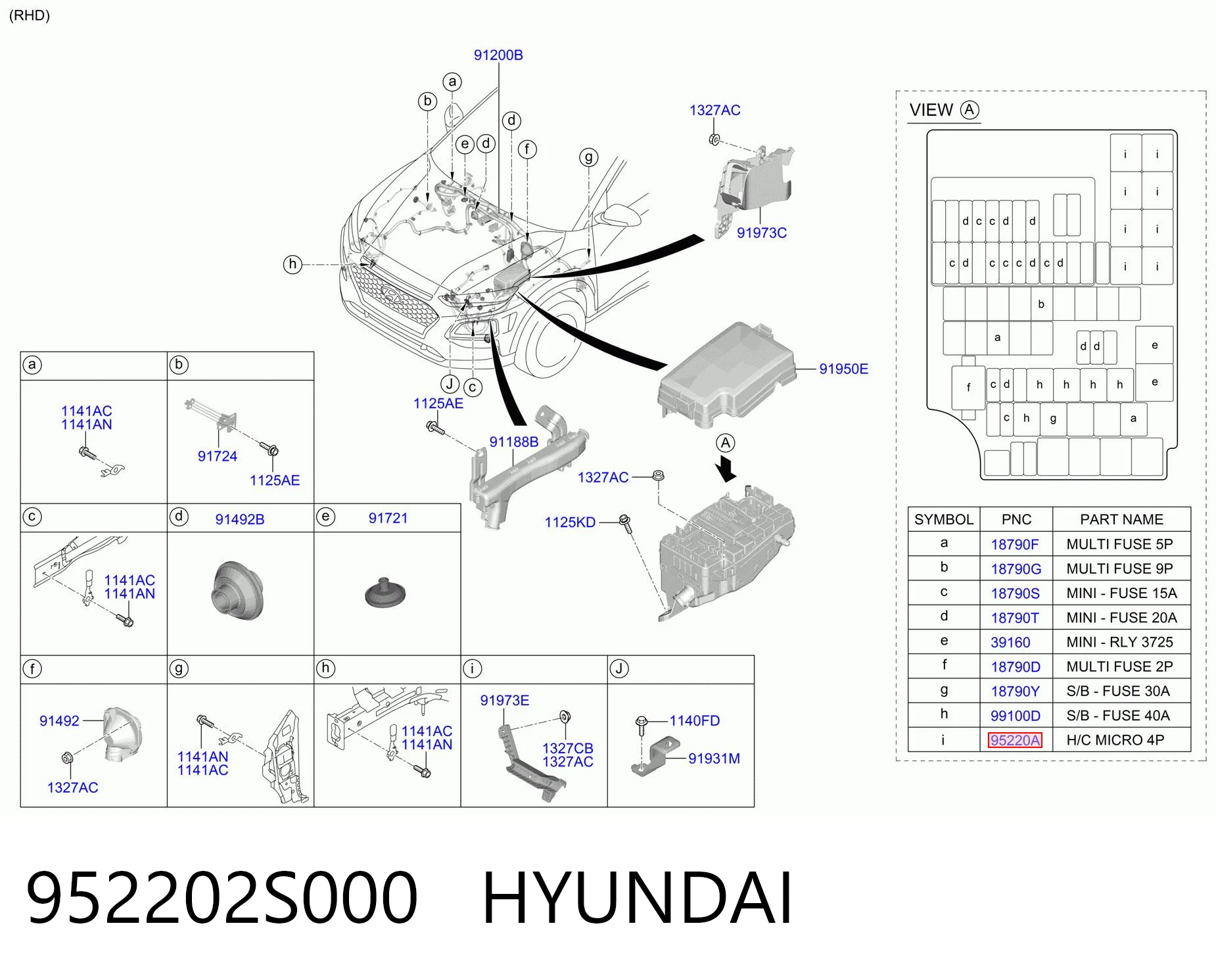 952202S000 Hyundai/Kia Реле электрическое многофункциональное
