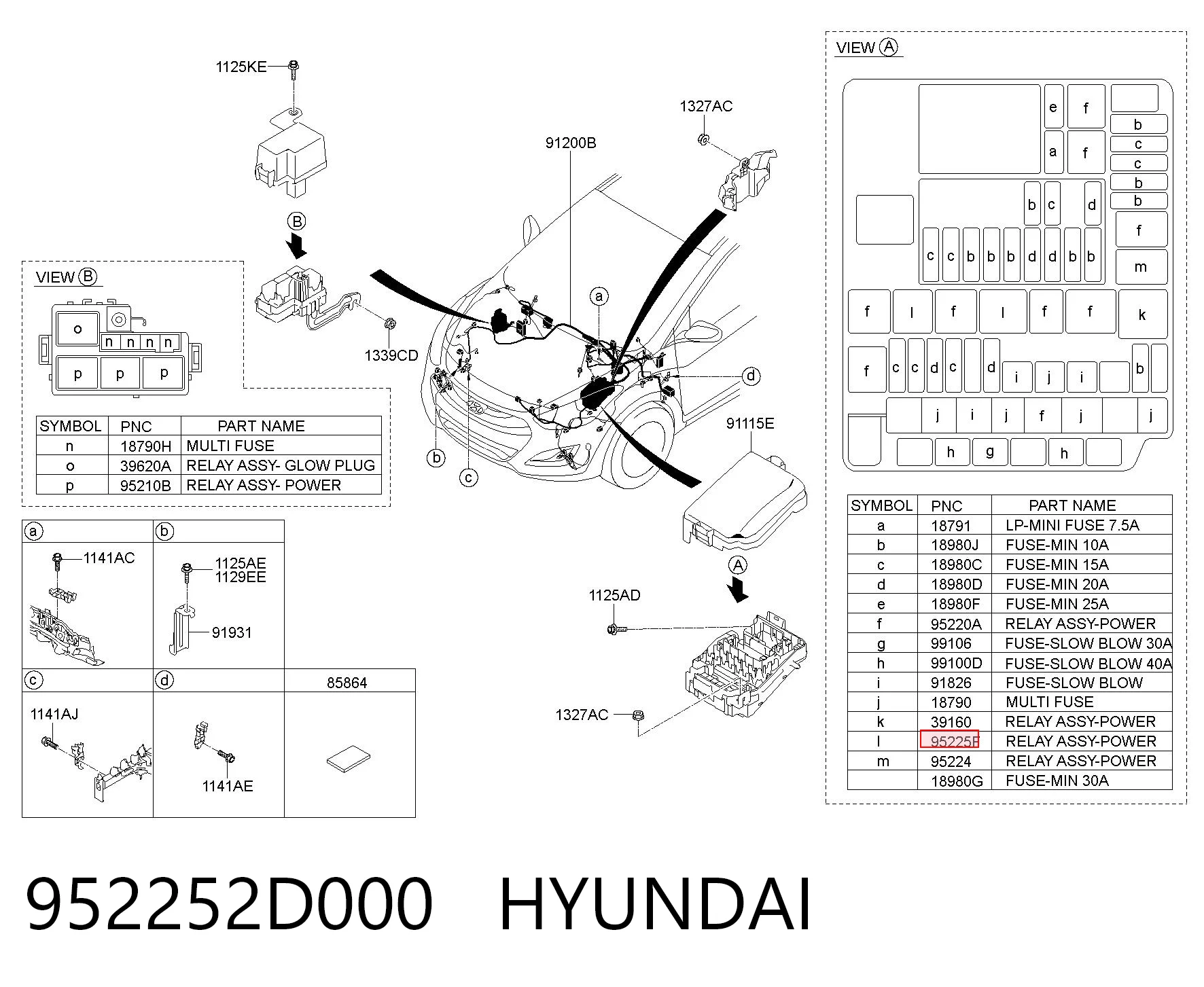 952252D000 Hyundai/Kia Реле электрическое многофункциональное