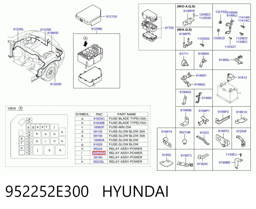 952252E300 Hyundai/Kia Реле электрическое многофункциональное
