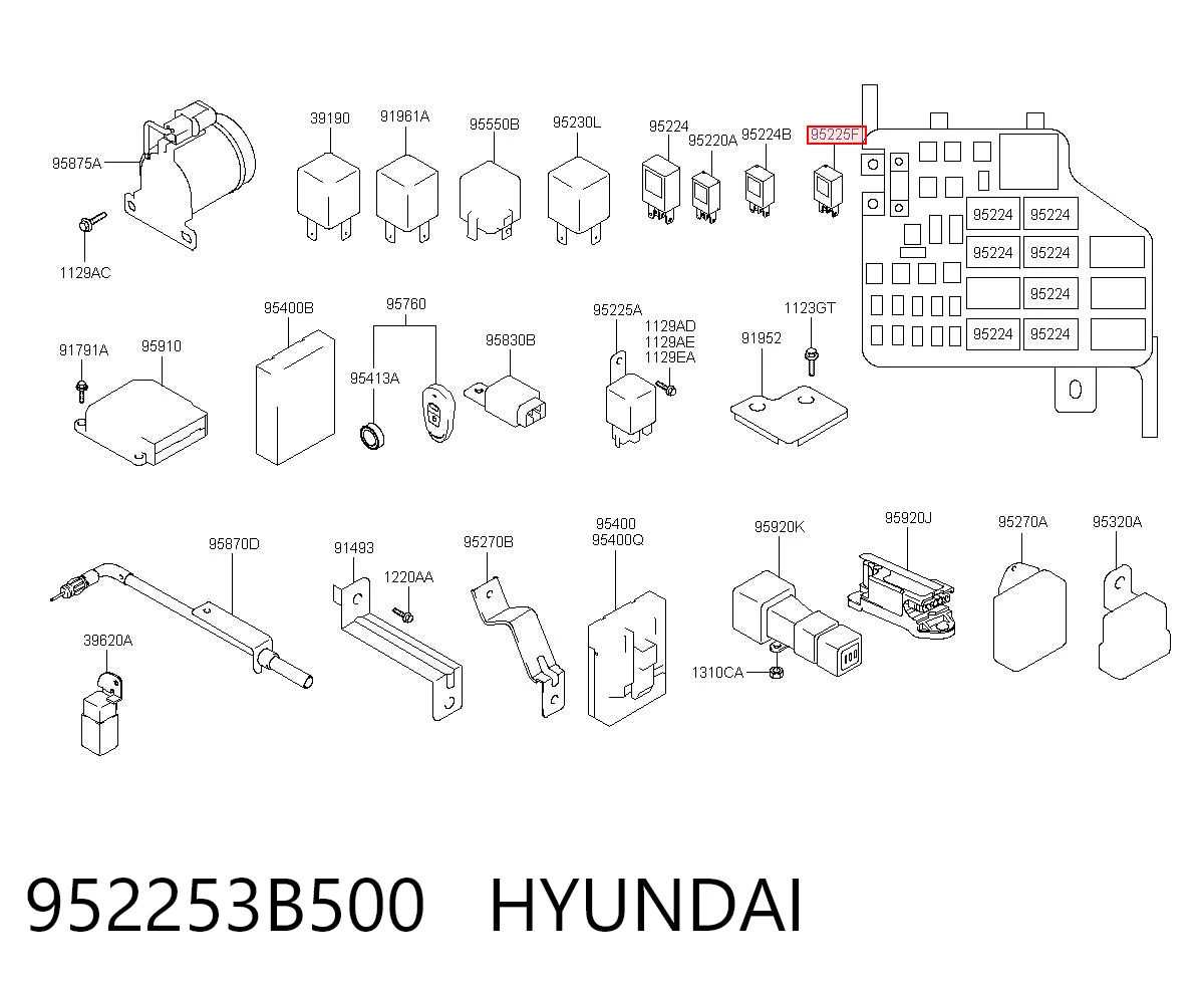 952253B500 Hyundai/Kia Реле электрическое многофункциональное