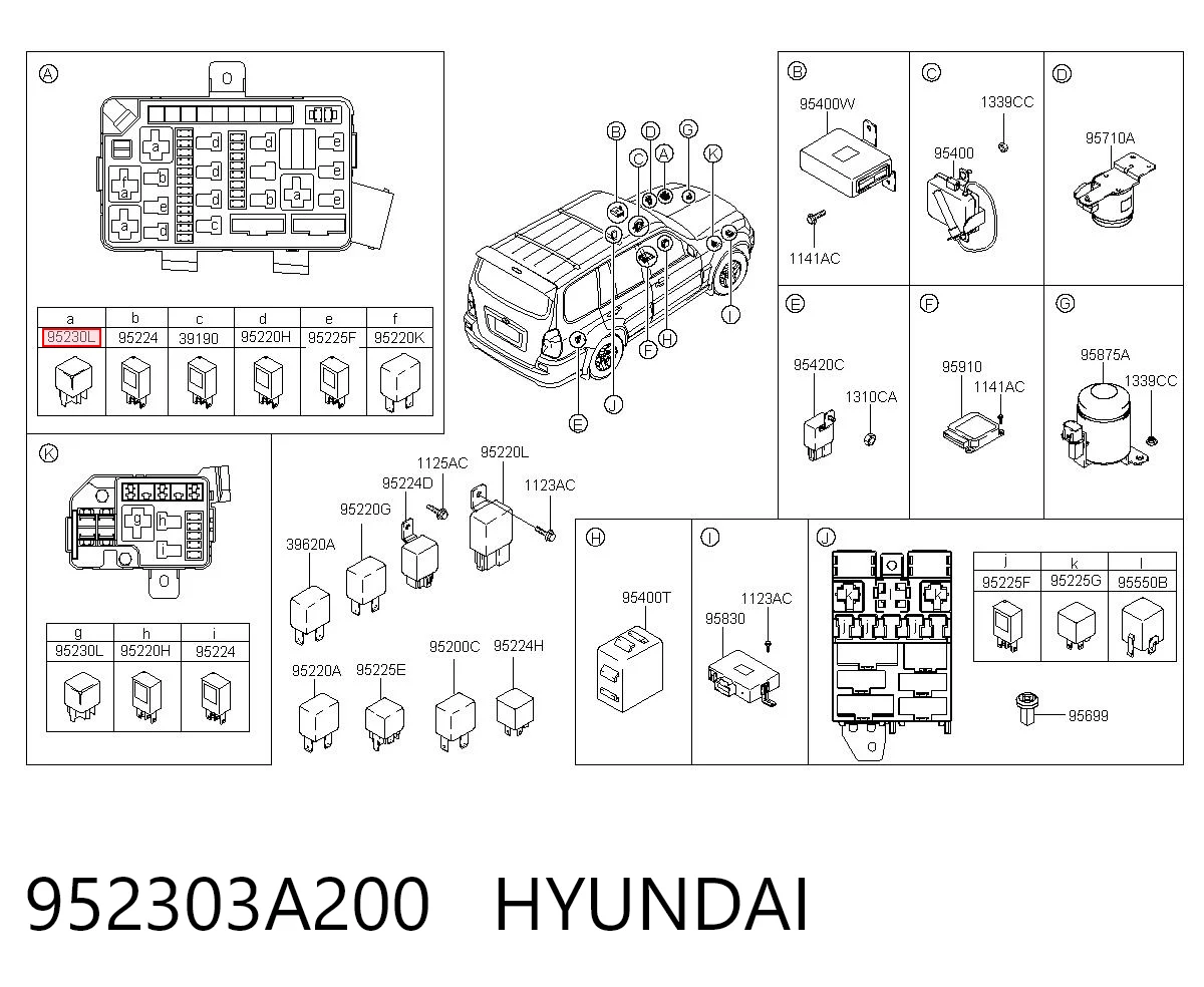 952303A200 Hyundai/Kia Реле указателей поворотов