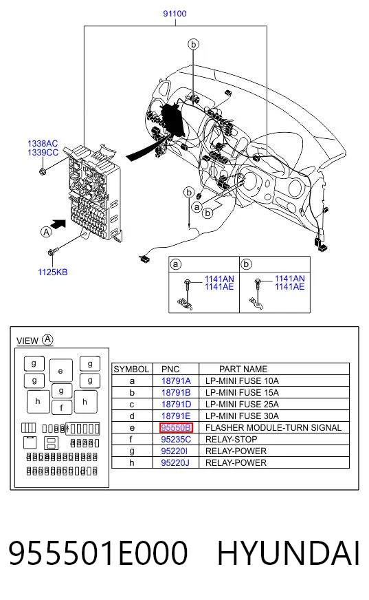 955501E000 Hyundai/Kia Реле указателей поворотов
