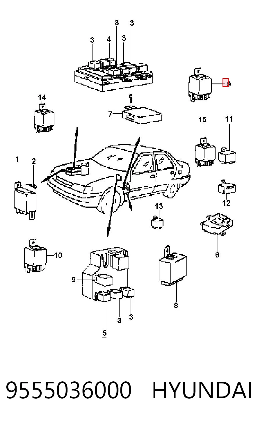 Реле поворотов 9555034000 General Motors