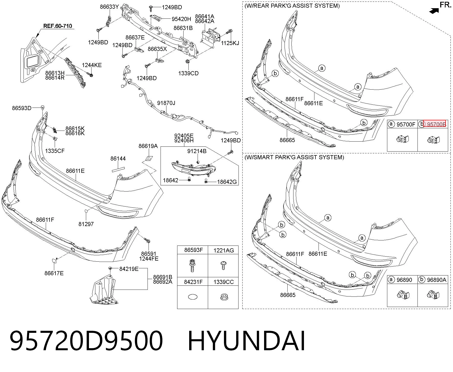 95720D9500 Hyundai/Kia Задние парктроники
