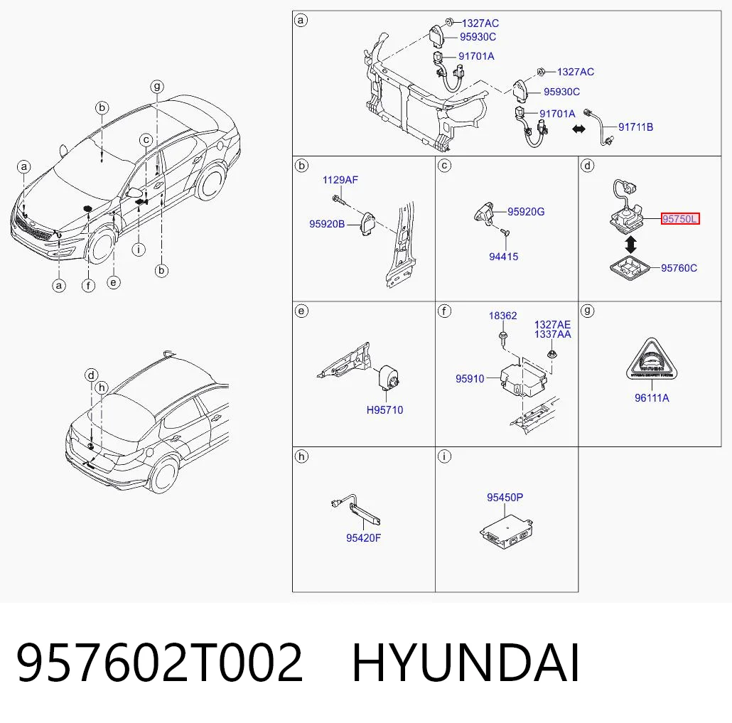 Купить 957602T001 Various Камера заднего вида