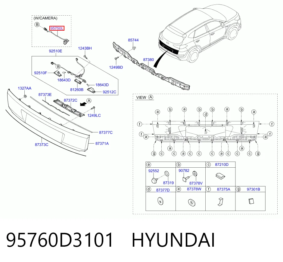 95760D3101 Hyundai/Kia Камера системы обеспечения видимости