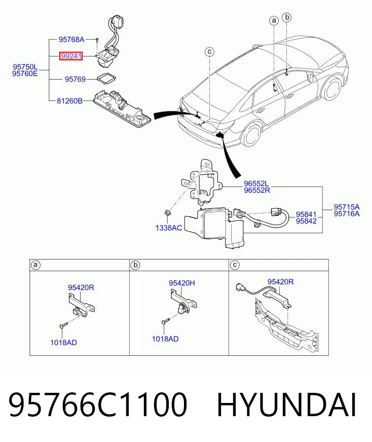 95766C1100 Hyundai/Kia Камера системы обеспечения видимости