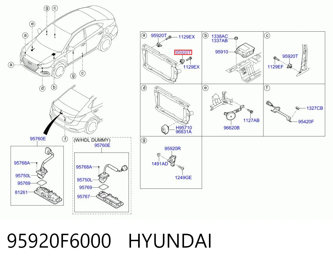 95920F6000 Hyundai/Kia Датчик AIRBAG передний
