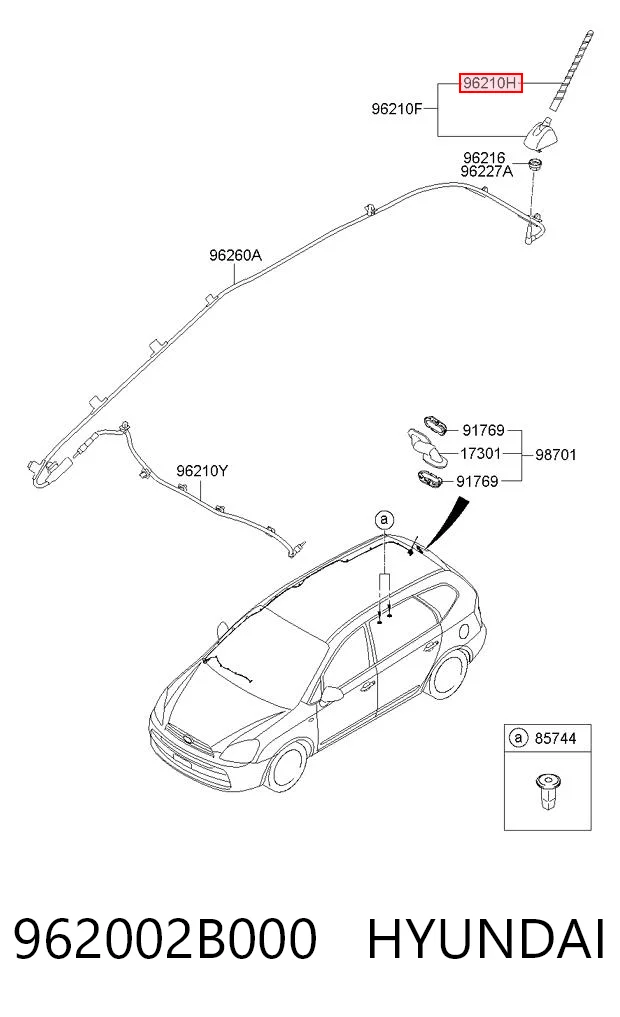 962002B000 Hyundai/Kia Антенна на крышу