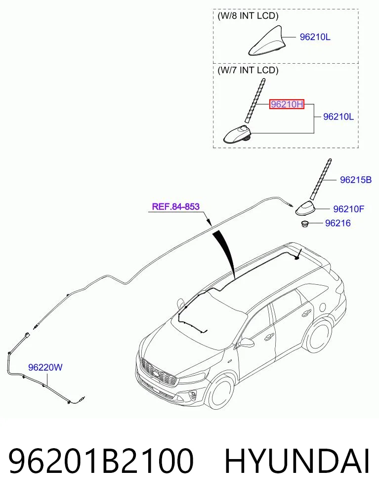 96201B2100 Hyundai/Kia Антенна на крышу