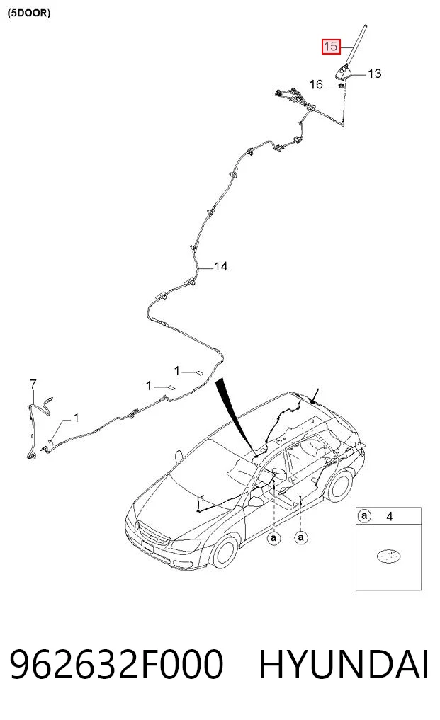 962632F000 Hyundai/Kia Шток антенны