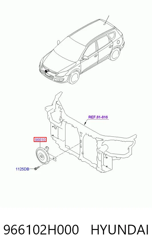 966102H000 Hyundai/Kia Клаксон