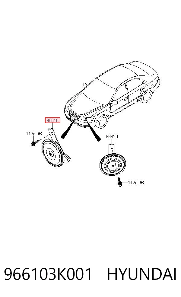 966103K001 Hyundai/Kia Клаксон