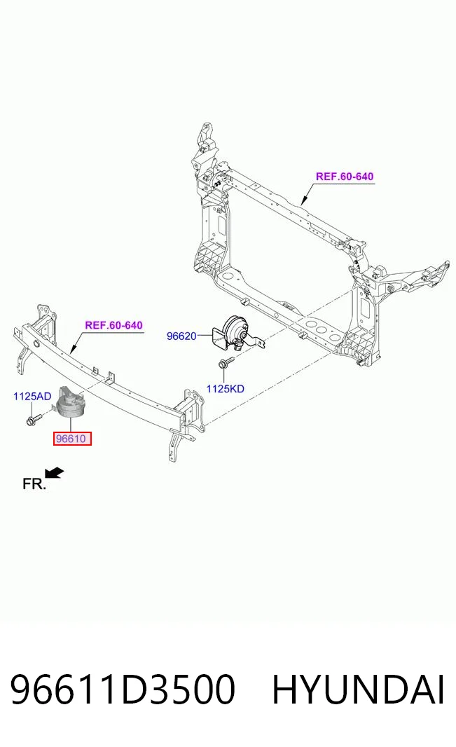96611D3500 Hyundai/Kia Клаксон